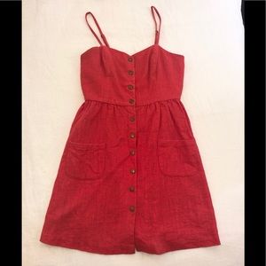 COPE (Urban Outfitters) red button down dress, Med